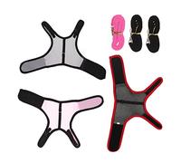 UKCOCO 3 Sets Lightweight Rabbit Harness with Leash Stylish Pet Vest for Small Animals for Summer and Special Occasions Includes Pink Black and Gray Options