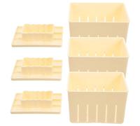 UKCOCO 3 Sets Plastic Tofu Press Mold with Lid Home Tofu Maker Tool for DIY Bean Curd and Cheese and Easy to Clean for Vegan Cooking