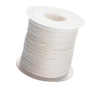 UKCOCO 30m Long Pure Cotton Candle Wick Spool in White, Braided Cotton Thread for DIY Candle Making, Smokeless and Compatible with Metal Wick Tabs, Gives A Slight Curl When Burning