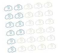 UKCOCO 30Pcs Cartoon Cloud Shape Paper Clips Small Decorative Clips for Office and School Use and Material with Strong Clamping Force Multi Functional Sky Blue and Milky White