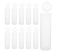 UKCOCO 30pcs Clear Plastic Tubes with Lids Sealing Vials for Lab Test Beads Medicine Crafts Storage Educational Use