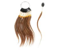 UKCOCO 30pcs Deep Brown 6° Human Hair Test Samples Hair Stylist Supplies for Salon Cosmetology Buckles