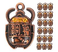 UKCOCO 30pcs Egyptian Rhinestone Beetle Charms 26x16mm Orange Crystal Pendants for DIY Jewelry Making Necklace Bracelet Craft Accessories