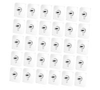UKCOCO 30pcs Self-Adhesive Screw Stickers Patch Set with 6mm, 8mm, 10mm Screws 7.8x7.8cm Traceless Wall Hooks for Bathroom Kitchen Storage and Picture Hanging