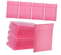 UKCOCO 30pcs Self Sealing Bubble Mailers Small Pink Padded Envelopes Lightweight Shipping Bags for Jewelry Crafts Business Packaging