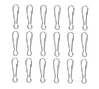 UKCOCO 30pcs Stainless Steel Snap Clip Hooks 50mm, Spring Keychain Clips for DIY Crafts, Badge Holders, Lanyard Cable Connectors, Secure Key Ring Findings for Jewelry and Flagpole