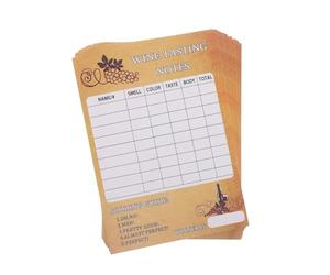 UKCOCO 30pcs Wine Tasting Score Cards Set with Brown Reusable Notes Sheets for Wine Tasting Analysis Assessment and Review Party Game Supplies and Workshops