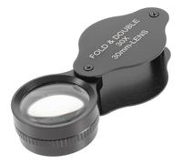 UKCOCO 30x 30mm Optical Glass Handheld Magnifying Glass Folding Loupe for Jewelry Antique Porcelain Metal Inspection Portable Magnifier for Reading and Collecting