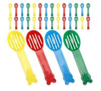 UKCOCO 32pcs Small Animal Litter Scooper Set, Plastic Hamster Sand Scoop for Cage Cleaning, Gerbil, Dwarf Hamster, Chinchilla, Rat and Guinea Pig Waste Shovel for Pet Hygiene
