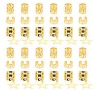 UKCOCO 36pcs Gold Hair Set for Braids Dreadlocks Wig DIY Rings Hollow Hair Charms Styling Accessories for Women Decoration