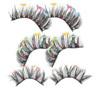 UKCOCO 3pairs Butterfly Style False Eyelashes Natural Look Reusable Self Adhesive Lashes Pack for Women Teens