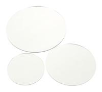 UKCOCO 3pcs Acrylic Mirror Board round Shape for Jewelry and Earrings Photography, Silver Colour Environmental Protection and Image Features, for Product Photography and Photo Studio