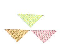 UKCOCO 3Pcs Adorable Dog Scarves Fashionable Bandanas for Dogs Eye Catching Designs for Parties Holidays Includes Orange Lemon Patterns