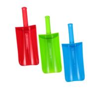 UKCOCO 3Pcs Beach Sand Plastic Spade Scoops Blue Red Green for Sandbox Play Outdoor Park and Backyard