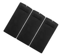 UKCOCO 3pcs Black Menu Bill Clipboards with Portable Writing Support and Abs Resin Material, Paper File Organizer Suitable for Catering and Logistics Use