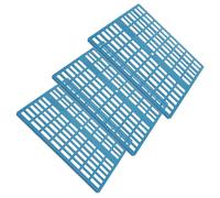 UKCOCO 3pcs Blue Small Animal Feet Pads Bunny Cage Floor Mats 34x25x1cm Plastic Rabbit Foot Cushions for Guinea Pig Rat Chinchilla Hutch Bedding