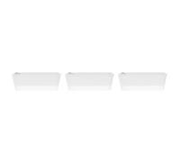 UKCOCO 3pcs Box Rectangular Planter Box Modern Plastic Herb Succulent Planter Visible Water Window for Windowsill Garden Balcony Home Office and Outdoor Decor
