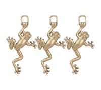 UKCOCO 3pcs Brass Frog Keychain Decoration Set, Hanging Decorative Pendants for DIY Crafts and Jewelry Making, Antique Style Frog Charms for Key Rings and Accessories