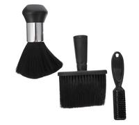 UKCOCO 3pcs Broken Hair Cleaning Brush Set for Barber and Salon Use, Lightweight Plastic Neck Duster Hairdressing Tool with Comfortable Grip, for Hair Cutting and Styling
