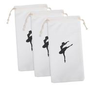 UKCOCO 3Pcs Drawstring Ballet Shoes Storage Bags for Portable Dance Shoe Pouches for Organizing Dance Accessories