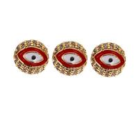 UKCOCO 3Pcs Evil Eye Bead Connectors Alloy Eye Charms for DIY Jewelry Making for Bracelets Necklaces Earrings Key Chains Fun Craft Accessories