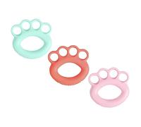 UKCOCO 3Pcs Hand Grip Ring Silicone Finger Exerciser for Strength Training and Rehabilitation for Injury and Fitness Includes Pink Mint Green Orange
