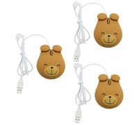 UKCOCO 3pcs Home Little Bear Wired Gaming Mouse Cute Ergonomic Usb Optical Mouse for Laptop Desktop Multi-functional Lights for Work Play
