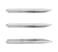 UKCOCO 3pcs Lab Rounded End Scoop Stainless Steel Bead Scoop with Pointed and Curved Shape for Scooping Powders and Pastes in Personal Use and Classroom Settings