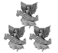 UKCOCO 3pcs Metal Angel Clip Car Visor Clips with Elegant Design Polished Alloy Travel Protection Easy Attachment Stylish Guardian Accessory for Road Trip