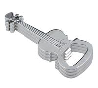 UKCOCO 3pcs Metal Decorative Beer Openers with Guitar Shape Keychain, Easy to Use and Oxidation Resistant Bottle Openers for Home and Kitchen, Unique Bar Tool