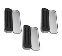 UKCOCO 3Pcs Metal Pencil Box Set with Sponge Lining, Sturdy Hard Pen Storage Case for Students and Artists, Silver Metal Pencil Organizer for Study and Work