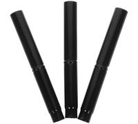 UKCOCO 3pcs Mini Brow and Eyelash Brush Set with Cap, Black Short Handle Spiral Mascara Wand for Eye Makeup Grooming and Lash Combing
