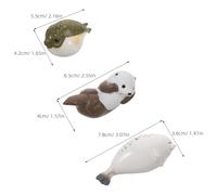 UKCOCO 3pcs Ocean Sea Animal Toys - Realistic Bath Toy Figurines - Marine Animal Creature Figure with Seal, Otters, Pufferfish for Kids Classroom Educational