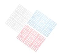 UKCOCO 3pcs Plastic Grid Pet Floor Mats for Small Animal Cages - Rabbit, Guinea Pig Chinchilla Feet Padding with Mesh Design, 13.1x9.4x0.2 Inches, Pink Blue White Set for Cage Bedding