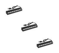 UKCOCO 3pcs Port Usb Hub off Adapter for Laptop and Pc High-speed Multi Charger Station for Home Office Use Black