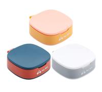 UKCOCO 3pcs Portable Pill Box Medicine Dispenser with 4 Compartments Easy to Open and Close Impact Resistant Compact Travel Storage Case for Organising Medication Random Random Color