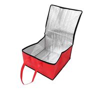 UKCOCO 3pcs Portable Thermal Insulation Bag for Food Zippered Bento Bag with Handles Aluminum Foil Packing for Seafood Baking and Lunch Convenient for Camping and Catering Red