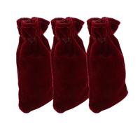 UKCOCO 3pcs Red Velvet Piano Pedal Covers Protective Foot Sleeves Piano Leg Pads Dust Shield for Grand and Upright Keyboards Musical Instrument Accessories