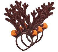 UKCOCO 3pcs Reindeer Antlers Headband Christmas Themed Antler Headwear Xmas Party Role-playing Cosplay Hair Accessories for Adults