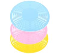 UKCOCO 3pcs Silicone Mesh Wine Bottle Carrier Set with Colorful Wine Coasters and Multi-use Bottle Mats Portable Net Basket for Picnic Travel and Home Use