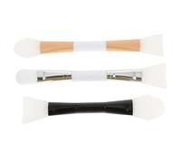 UKCOCO 3pcs Soft Bristle Facial Mask Brush and Conditioning Stick Silicone Mud Mask Dual-end Applicators in Home Spa Random Color