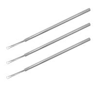 UKCOCO 3pcs Stainless Steel Ear Wax Removal Kit with Triple Ring Design Non Slip Ear Cleaner Tool Easy to Clean Reusable for Adults and Sensitive Users at Home