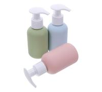 UKCOCO 3pcs Travel-sized Bottles Plastic Empty Containers Pump Portable Toiletries for Skincare Use Convenient for Tsa Approved Travel