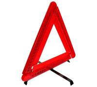 UKCOCO 3pcs Tripod Road Flasher Emergency Warning Triangle Stands with Heavy Duty Abs Material and Easy Storage, Red Folding Triangle Warning Reflectors for Car Safety at Night