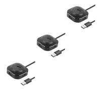 UKCOCO 3pcs Usb Hub Port High-speed Data Splitter for Laptops Phones Tablets Compact Silver Design for Expansion and Compatibility Multiple Devices