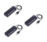 UKCOCO 3pcs Usb Splitter Hub Ports Usb for Laptop Adapter Mbps Data Transfer Hub Alternative Compatible Vista Xp