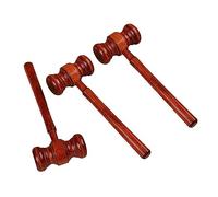 UKCOCO 3Pcs Wooden Gavel for Natural Judge Hammer Props for Role Play Parent Interaction Safe Sturdy Hammers for Creative Play
