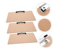 UKCOCO 3Pcs Writing Clipboards Horizontal Multi Function Solid Paper File Organizers for Students and Office Use Lightweight Practical Writing Pads