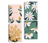UKCOCO 4 Books Spiral Notebooks for Writing with Thick Paper and Erasure Resistant Pages, Assorted Colour Paper Notepad Set for Students and Teachers Listing Ideas and Making Drawings