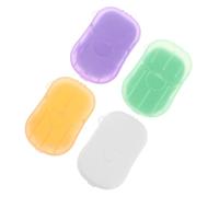 UKCOCO 4 Boxes Portable Travel Soap Sheets of Lavender Milk and Lemon Scented Soap for Hand Washing Convenient Travel Supplies for Hygiene the Go Color